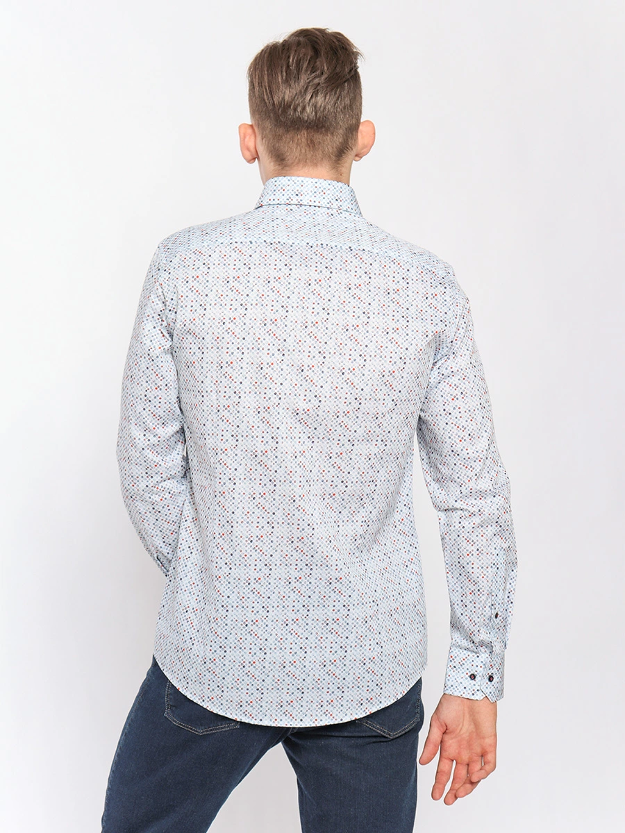 Деловая рубашка с абстрактным принтом